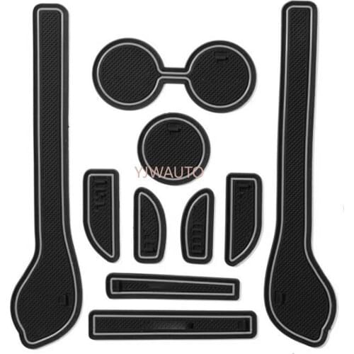 Door Slot Mat for Nissan SUNNY Gate Groove Cushion Car Door Rubber Cup Holder Mats Anti-slip Carpets Position