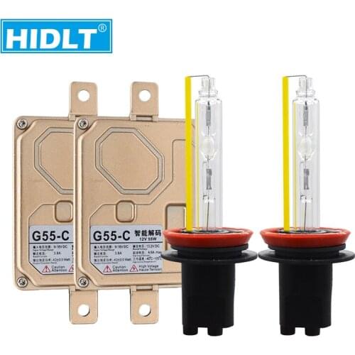 HIDLT Super Canbus 55W Xenon H7 HID Kit H1 H3 H11 905 9006 9012 D2H 5500K Car Headlight Bulbs Lamp Error Free Canbus HID Ballast
