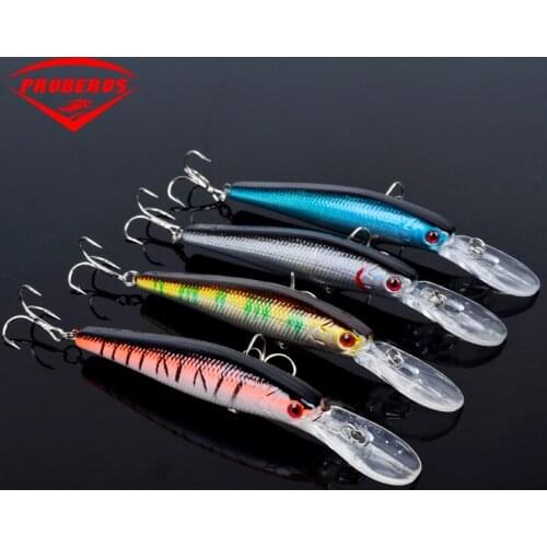 125mm Artificial Trolling Minnow Wobbler Sea Fishing Bait Lures Stripe Carp Crankbait Pesca Jerkbait With Hook For Lake River