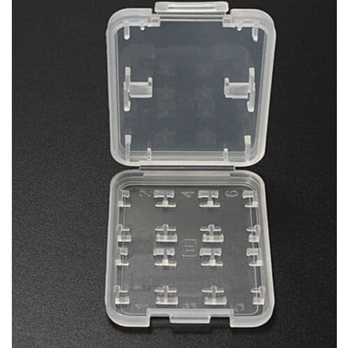 Hot! 1PC Protector Holder Micro Box For SD SDHC TF MS Memory Card Storage Case Box Bag Plastic Boxes Transparent