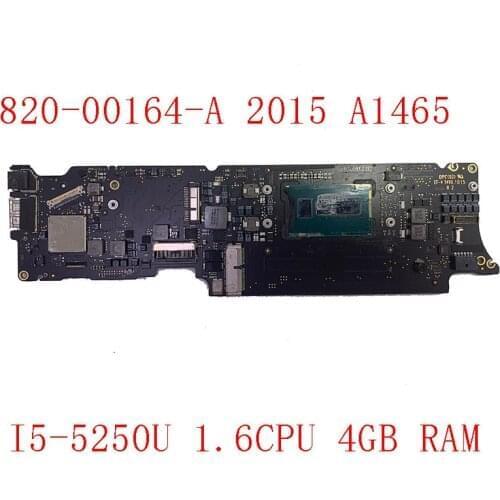 820-00164-A 2015 A1465 Motherboard for MacBook Air 11" logic Board i5-5250u 1.6CPU 4GB RAM Test Good Working