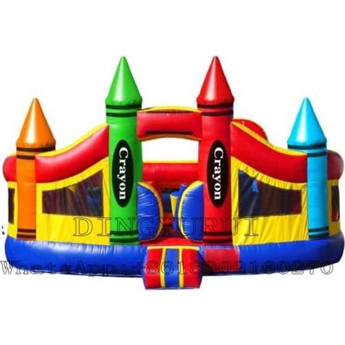 Inflatable Crayon Bounce House Outdoor Jumping Playground