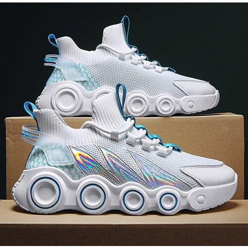 2021 Summer New Mens Shoe Breathable Mesh Socks Mouth Fashionable Father Shoe Mens Leisure Sports Shoes Men Sneakers