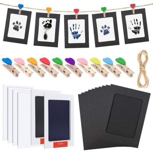 No Touch Baby Hand Footprint Makers Newborn Birth Fingerprint Souvenir Gift Baby Accessories Ink Pad Kit Pet Dog Paw Printing