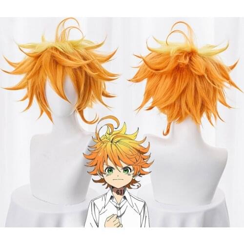 2021 Emma Cosplay Wig Anime Yakusoku no Neverland Women Orange Cosplay Wig The Promised Neverland Emma Cosplay