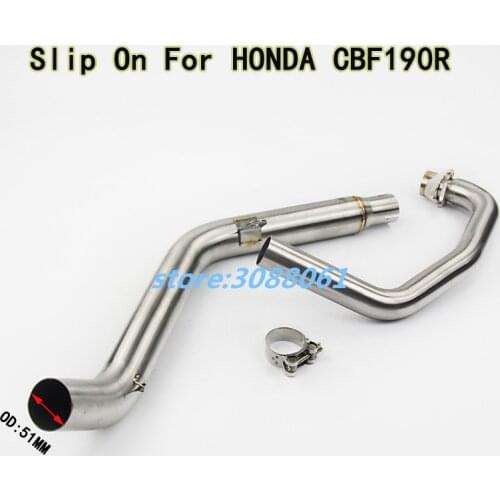 Full System Motorcycle Exhaust Muffler Modified Front Pipe Middle Link Pipe For HONDA CBF190 CBF190R CB190R Without Exhaust