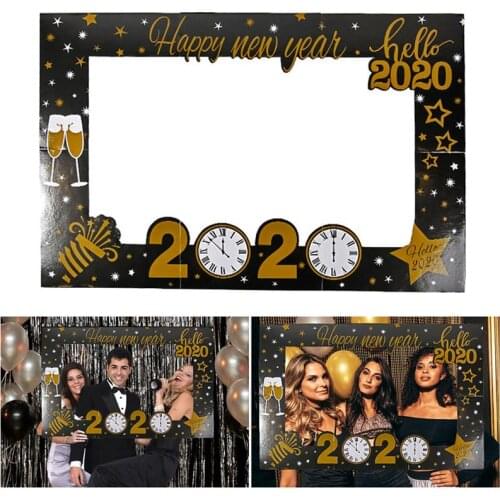 Selfie Frame Star Watch Photo Booth Prop Frame Party Photo Prop For 2020 New Year Festival Party Accessories