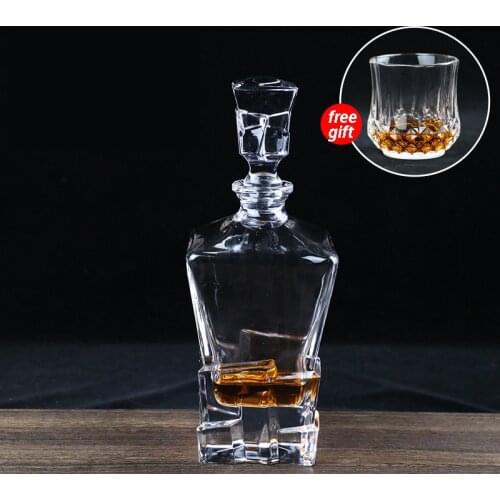 Rock Shape Crystal Whisky decanter Wine Bottle Liquor Jug Container Aeration Party Bar Set