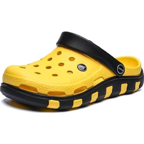 Hole Sandals Men Sandles Literide Outdoor Clogs 2020 Men Sandalias Zapatos De Hombre Garden Shoes Flat EVA Sandals Man Slippers