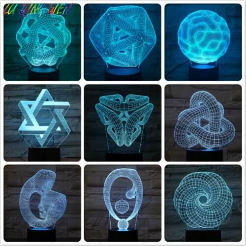 LED Night Light 3D Illusion USB Touch Sensor Color Changing Baby Nightlight Bedroom Decor Novelty Lighting 3d Night Lamp Present