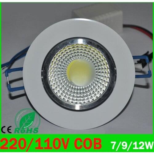 5W 7w 9W 12w LED COB chip downlight Recessed LED Ceiling light Spot Light Lamp White/ warm white led lamp epistar Hot sell