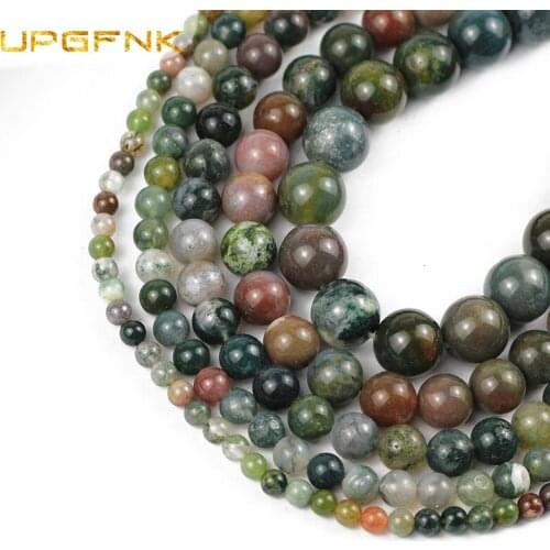 UPGFNK India carnelian beads Natural Stone Round Loose spacers beads for Jewelry making bracelets DIY accessories 4/6/8/10/12MM
