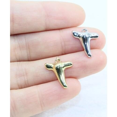 Eruifa 20pcs 14mm Pretty Tooth Zinc alloy Jewelry DIY Charms Pendant Necklace, Earring Bracelet 2 Colors