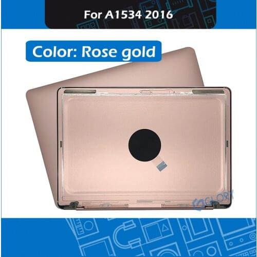 Rose gold A1534 LCD Panel Back cover Rear Lid for Macbook Retina 12" A1534 LED display back case housing Replacement Early 2016