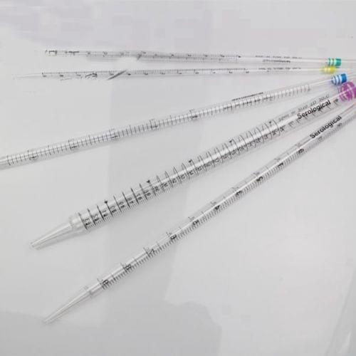 1/2/5/10/25mL Volume Polystyrene Serological Pipette Graduations 5 Colors Marked