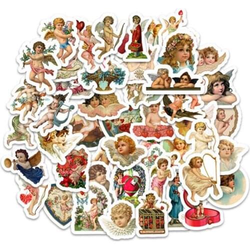10/30/50PCS Cupid Angel Cartoon Cute Stationery Sticker Waterproof Laptop Suitcase Helmet Decoration Sticker Toy Wholesale