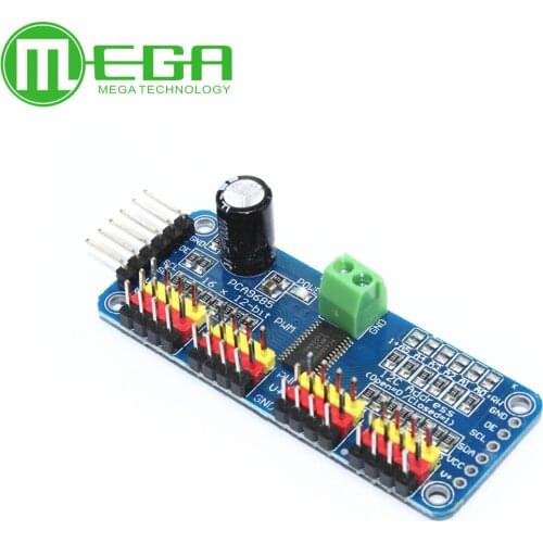 10pcs 16 Channel 12-bit PWM/Servo Driver-I2C interface PCA9685 module for arduino or Raspberry pi shield module servo shield