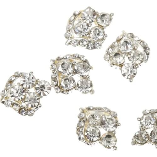 10Pcs 3D Nail Art Tips Decorations Alloy Rhinestones Jewelry Manicure