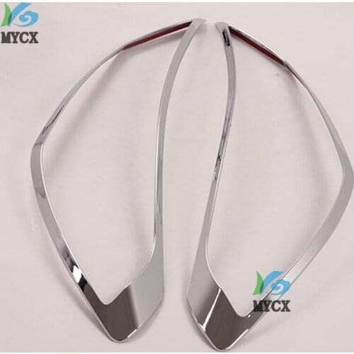 For Hyundai Tucson 2019 2020 ABS CHROME FRONT HEAD LIGHT LAMP COVER HEADLIGHT TRIM EYELID 2PCS ACCESSORIES