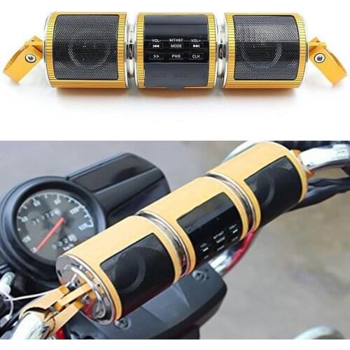 50% Hot Sales!!! MT487 Bluetooth Speaker Handlebar Mount LED Screen Music Player Multifunction Motorcycle Bluetooth Speaker for