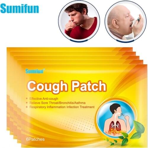 Sumifun 6/30pcs Cough Plaster Anti-Cough Patch Herbal Medical Plaste Relieve Asthma Suppress Coughing Sticker Moisten Lung