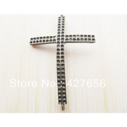 6pcs antique bronze arched cross connector charm/finding C0003