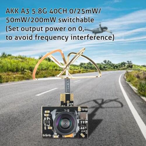 AKKA3 Mini 5.8Ghz0/25MW/50MW/200MW FPV Transmitter Mini AIO Camera