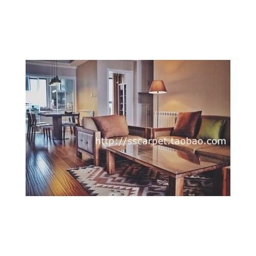 Alfombra Kilim Handwoven Wool Carpets Antique Decor Geometric Carpet Bedroom Wool Knitting Carpets