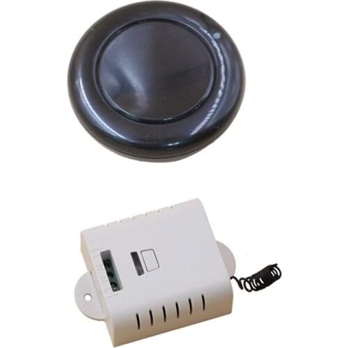 1CH RF Wireless Light Remote Control Switch 85V 110V 120V 220V 250V 1Receiver+Wall Round Black Transmitter Smart Home Hot Sales