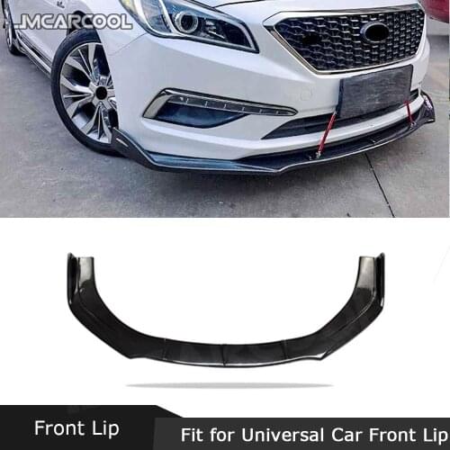 ABS Gloss Black Material Front Bumper Lip Chin Spoiler For Hatchback Univeral Car
