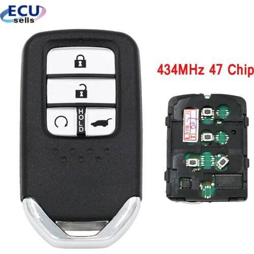 Smart Remote Key Fob 4 Button 434MHz 47 Chip for Honda URV CRV 2017-2018