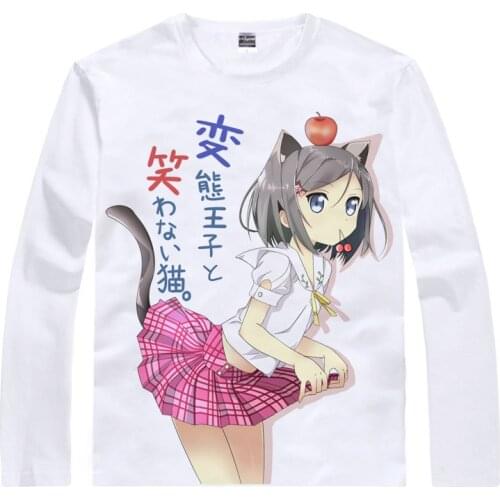 The "Hentai" Prince and the Stony Cat anime t-shirt Tsukiko Tsutsukakushi Long-sleeve shirt Cosplay coolprint