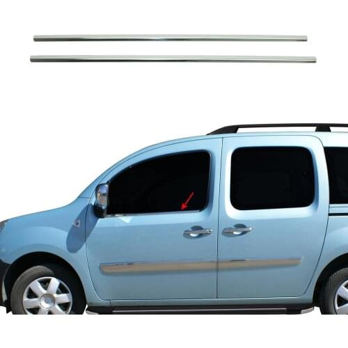 Renault Kangoo Chrome Window Frame Trim 2 Prç. P. Steel 2008 and Post