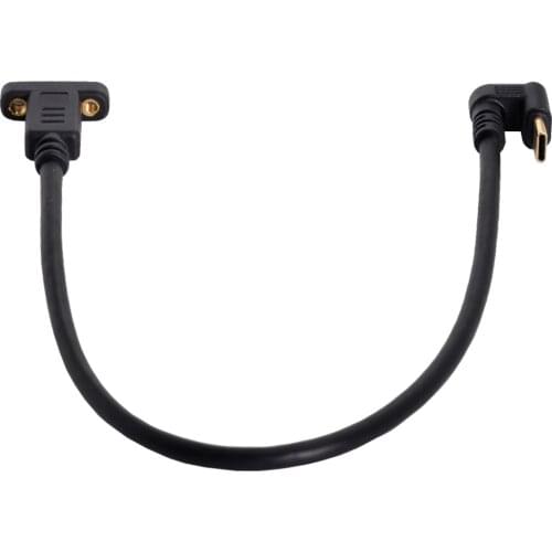 Xiwai Type C USB-C USB 3.1 Male 180 Degree U Shape Back Angled to Type C USB-C USB 3.1 Female Extension Data Cable 30cm