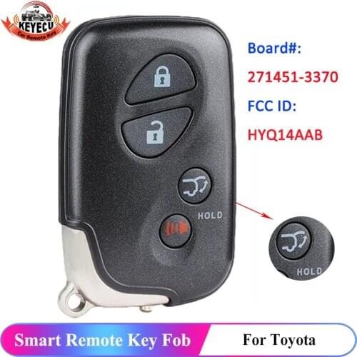 KEYECU 314.3MHz for Lexus LX570 2008 2009 2010 2011 2012 2013 2014 2015 Smart Card Keyless Remote Key Fob 271451-3370 HYQ14AAB