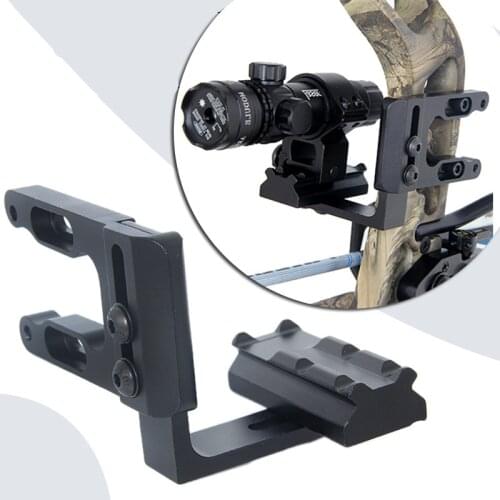 Bow and arrow bracket Holographic sight laser aiming flashlight aluminum alloy bracket machining Compound recurve bow universal