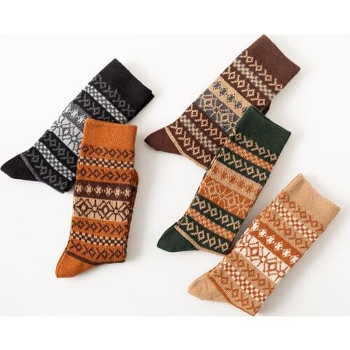 Herringbone Pattern Fashion Retro Socks Women Brethable Comfortable Cotton Knit Socks New Autumn Winter High Quality Socks Sox