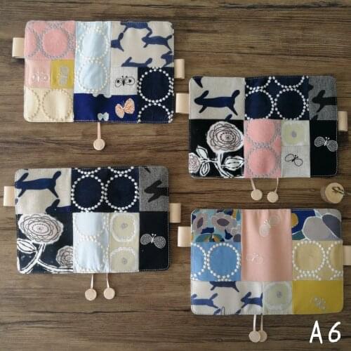 Soft cloth cover design Japanese style journal cover A5 A6 suit for H o b o standard A5/A6 fitted paper book
