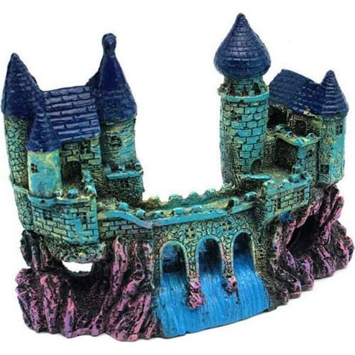 New Castle Villa Fish Tank Landscaping Decoration Aquarium Decoration Products House Rockery Resin Crafts