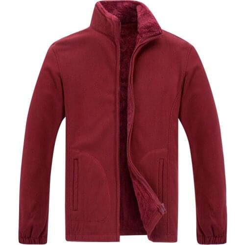 Autumn Winter Mens Sweatshirts Plus Velvet Thick Loose Big Size Stand Collar Cardigan Fleece Man Jacket Casual Warm Fleece Coat