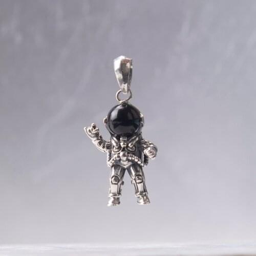 925 Sterling Silver Astronaut Pendants for Necklace Men Vintage Unisex Jewelry for Men And Women Jewelry Best Friends Gifts