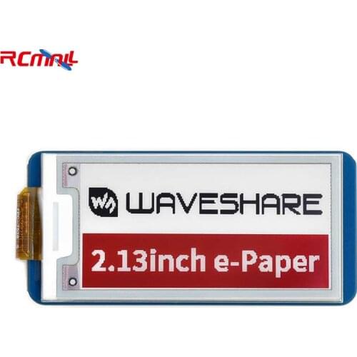 RCmall 2.13inch E-Paper E-Ink Display Module (B) for Raspberry Pi Pico, 212×104, Red / Black / White, SPI