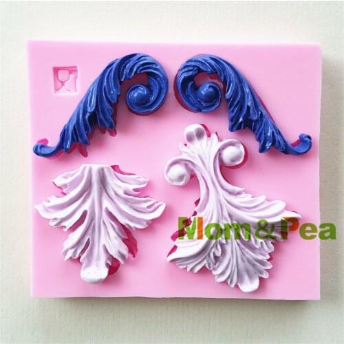 Mom&Pea 0998 Free Shipping Floral Deco Shaped Silicone Mold Cake Decoration Fondant Cake 3D Mold Food Grade