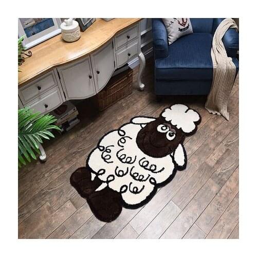 Nordic Tatami Thick Sleeping Cartoon Lamb Carpet Children Lovely Room Bedroom Decoration Non-Slip Floor Mat