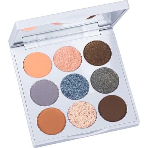 Long-lasting Eyeshadow Natural Eyes Toiletries 9 Colors Eyeshadow Palette Cosmetics Diamond Glitter Shiny Matte