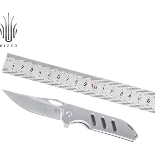 Kizer titanium knife Assassin KI3549A1 2020 new camping knife high quality s35vn steel blade knife with flipper opening