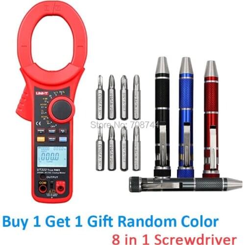 UNI-T UT222 3 5/6 Digit True RMS Digital Clamp Meter 2500A AC/DC Digital Clamp Meters LCD Backlight Frequency Test Multimeter