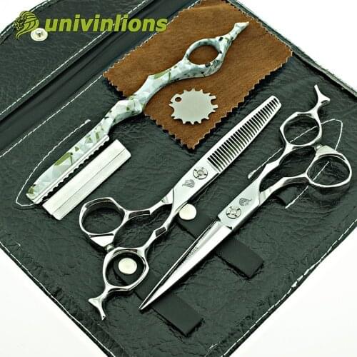 Univinlions 6" best hair scissors japanese hairdressing scissors professional hair cutting scisors barber thinning scissors set