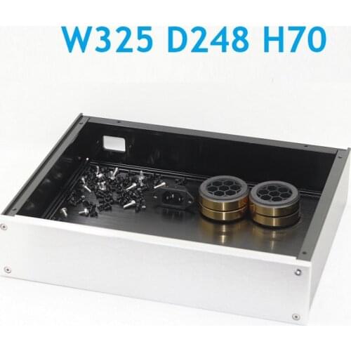 All Aluminum Tube Amplifier Chassis Power Amplifier Supply Case DIY Aluminum DAC Preamp Rear Box WA83 W325 D248 H70