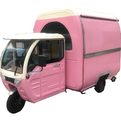 In Stock Customized Color Mobile Food Cart Factory Pri Snack Dinner Electric Mini Fast Truck With Shipping
